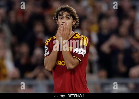 Match Real Rodrigo Mora of AS Roma looks dejected during the Serie A Enilive match ...