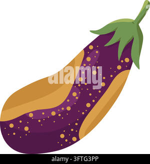 Damaged Eggplant Fruit Symptoms Plant Disease Education Illustration Stock Vector