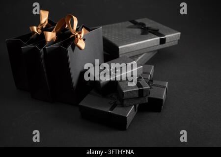 Black Friday. Black friday shopping bags and gift boxes Stock Photo
