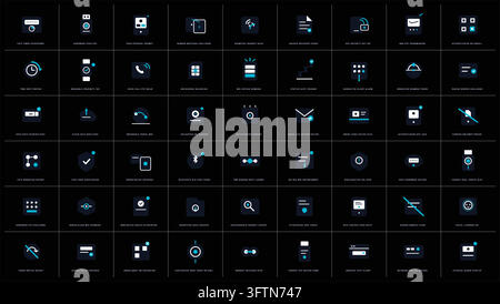 Two-Factor Authentication Icon Set 2FA Multi-Factor Verification Signs Stock Vector