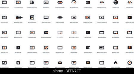 Modern Website Interface Icon Set Web Development UI UX Signs Stock Vector