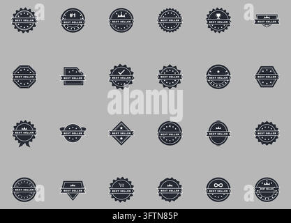 Best Selling Product Badges Set Vintage Retro Stamp Labels Stock Vector