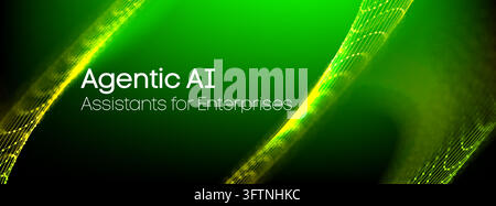 Green abstract tech with bg background digital and ai data texture. Technology blue pattern with code vector element and cyber screen grid. Medical li Stock Vector