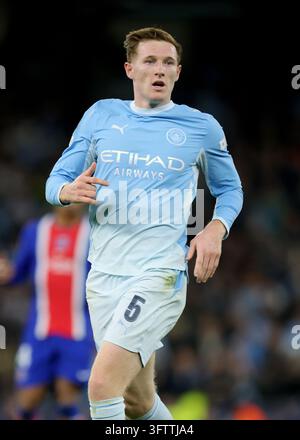 Elliot Anderson of Manchester City running during the UEFA Champions ...