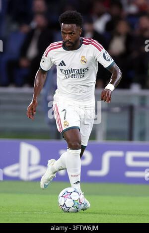 Match Real Vinicius Junior of Real Madrid seen during warm-up before UEFA ...
