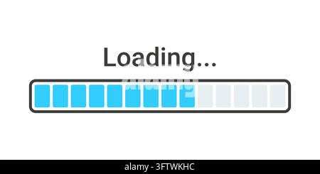 Minimalist loading bar icon. Loading bar progress icon. Vector illustration Stock Vector