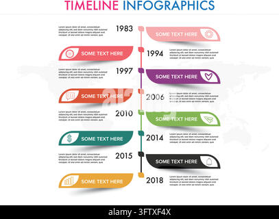 Modern Timeline Infographic Vector Design Stock Vector