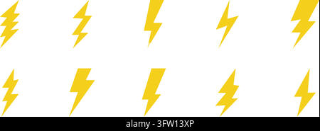 Lightining Bolts icons. Stock Vector
