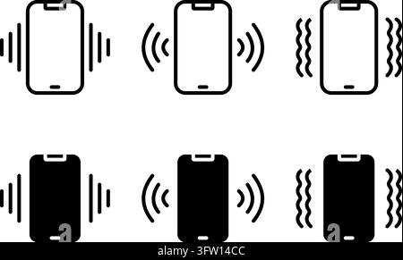 Phone Vibration icons. Stock Vector