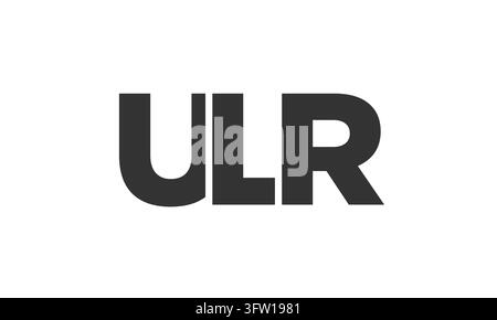 ULR logo design template with strong and modern bold text. Initial based vector logotype featuring simple and minimal typography. Trendy company ident Stock Vector