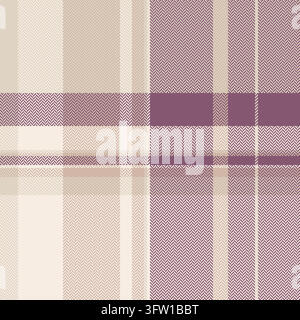 Graceful pattern plaid tartan, classy textile vector fabric. Professional texture seamless background check in light and linen colors palette. Stock Vector
