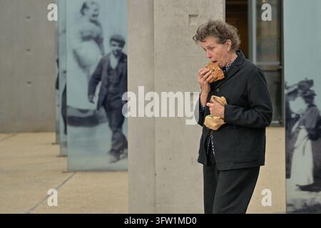 Frances McDormand attending the reenactment of the first film ever made ...