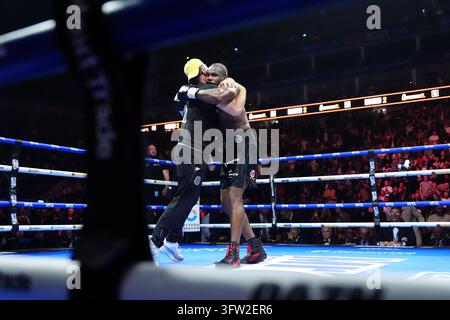 Daniel Dubois after winning his Heavyweight bout against Fabio Wardley ...