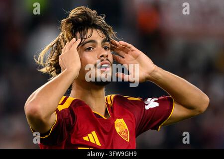 Rodrigo Mora of AS Roma reacts during the Serie A Enilive match between ...