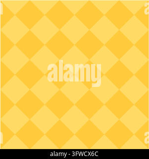 Diamonds argyle geometric abstract seamless pattern yellow vector background. Bright argyle diagonal diamond shapes grid geometric wallpaper Stock Vector