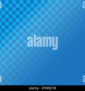 Checkerboard grid pattern fading diagonally into cobalt blue vector Stock Vector