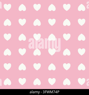 Pink Pastel Patterns Repeating pattern. Pastel white background, pastel pink hearts Stock ...