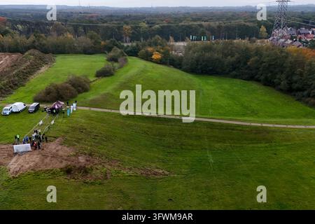 Aerial photo taken on Oct. 20, 2026 shows the morning scenery of ...