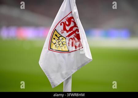 Logo VfB Stuttgart during the UEFA Champions League 2026/2027 match ...