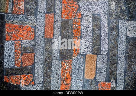 Background of textured, multicolored gravel Stock Photo