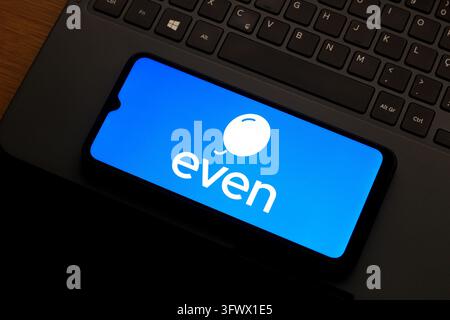In this photo illustration, the Even Healthcare logo is seen displayed ...