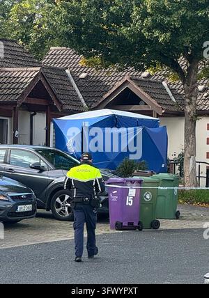 Gardai attend the scene at a house on Old Connaught Avenue in Bray, Co ...