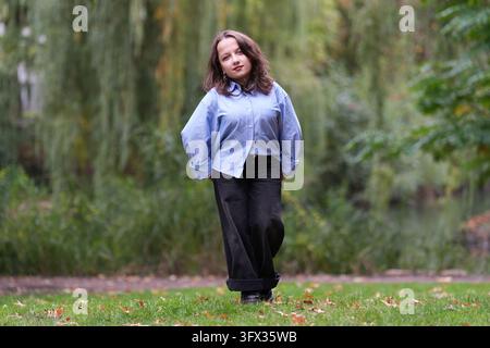 Hamburg, Germany. 20th Oct, 2026. Actress Leela Scherbaum is standing ...