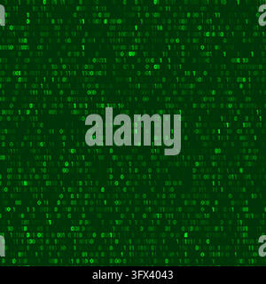 Matrix data background code number binary tech texture digit pattern vector screen green technology software Stock Vector