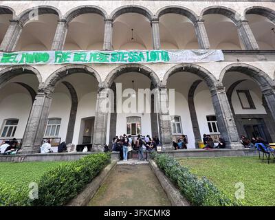 Student Porta Examples NAPLES, ITALY – OCTOBER 22, 2026: Students of the Collettivo ...
