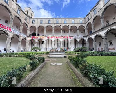Student Porta Examples NAPLES, ITALY – OCTOBER 22, 2026: Students of the Collettivo ...