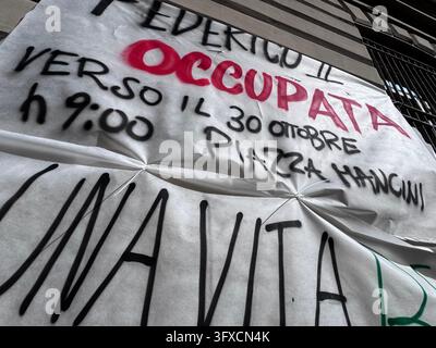 Student Porta Examples NAPLES, ITALY – OCTOBER 22, 2026: Students of the Collettivo ...