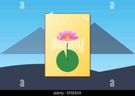 High quality conceptual vector illustration featuring guinea pig riding a bicycle on a floating island. High quality commercial vector asset suitable Stock Vector