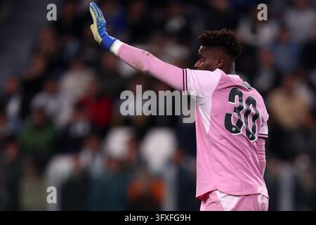 TURIN, ITALY - OCTOBER 22: Brice Samba of Stade Rennais FC during the ...