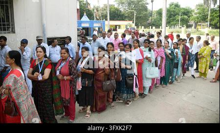 Constituency Example PATNA, INDIA - OCTOBER 23: Voters standing in queue for casting their ...