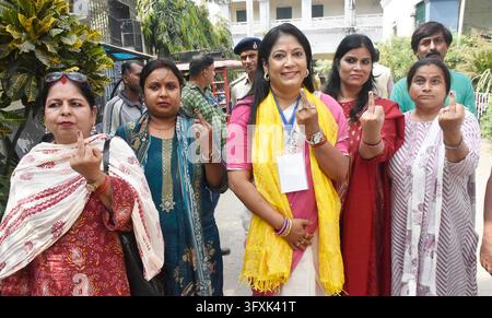 Constituency Example PATNA, INDIA - OCTOBER 23: Jan Suraj Party candidate Divya Jyoti and ...