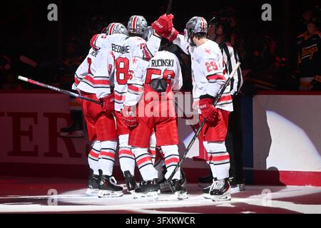 October 23, 2026: Ohio State Buckeyes forward Felix Caron (13) carriees ...