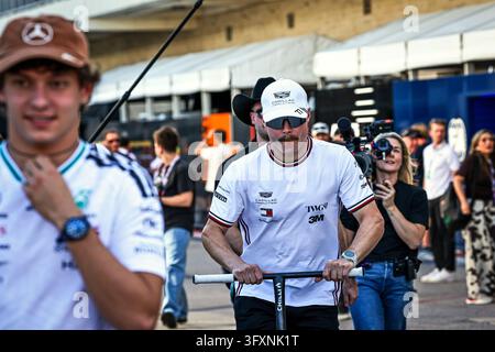Cadillac driver Valtteri Bottas of Finland steers his car during the ...