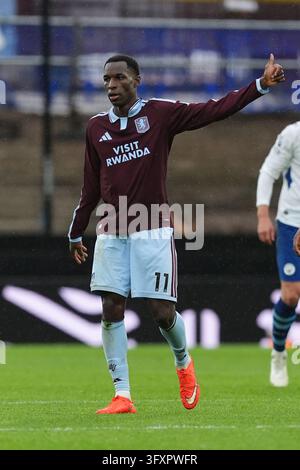 Nicolas Jackson of Aston Villa celebrates scoring their second goal ...