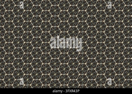 3D Faceted Hexagonal Geometric Background Modern Abstract Polygon Pattern Stock Vector