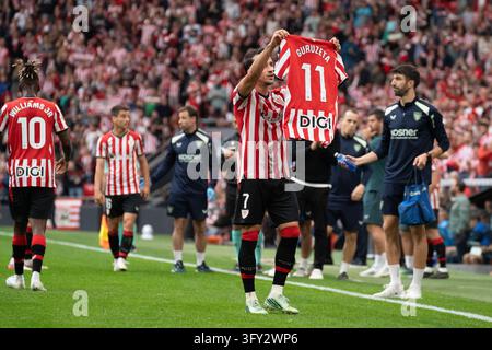 Yuri BERCHICHE of Athletic Bilbao celebrates his goal during the ...