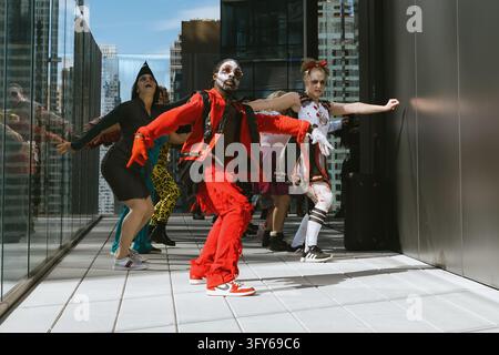 Packing Group 1 Examples Dancers from Thriller NYC group gathered at the Glass Walkway of the ...