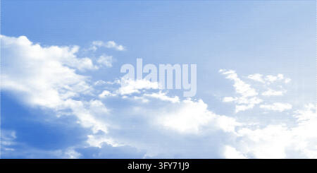 Retro dotted texture with sky elements in pop art style vector illustration. Stock Vector