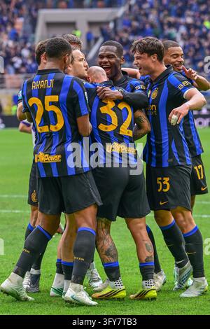 The players of Inter celebrates a goal during the Serie A 2026/27 ...