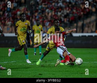 Competitive Advertising Stage Example Cairo, Egypt. 25th Oct, 2026. Al Ahly's Karim Fouad controls the ball ...