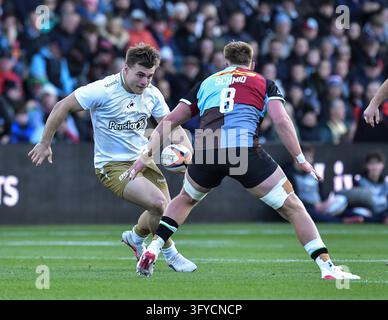 Theo Dan of Saracens during the Harlequins v Saracens, Gallagher PREM ...