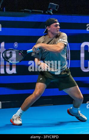 BASEL, SWITZERLAND - OCTOBER 26: Dominik Stricker of Switzerland ...