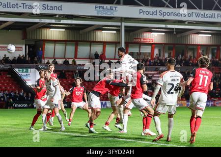 Salford City #22 Adebola Oluwo celebrates the goal during the Sky Bet ...
