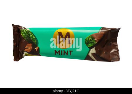 Magnum Mint menthe icecream ice cream isolated on white background - UK Stock Photo