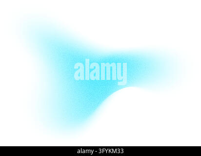 Abstract gradient shape with noise, blue blurred grainy color gradation, vibrant design element. Stock Vector