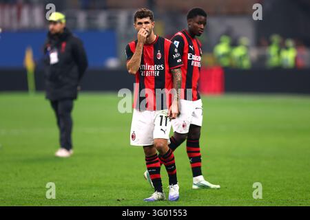 Christian Pulisic of Ac Milan looks dejected at the end of the Serie A ...
